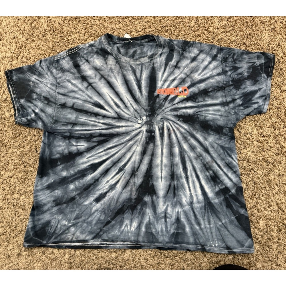 Travis Scott Astroworld T-Shirt Houston Texas 2018 Festival Tye Dye Mens Sz 2XL